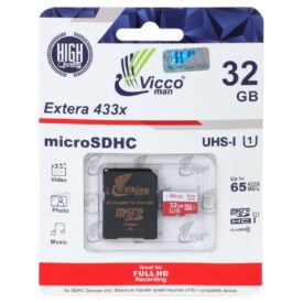 کارت حافظه VICCO مدل ۴۳۳X کلاس UHS-I 10 سرعت ۶۵MB/S ظرفیت ۳۲GB به همراه کارت خوان