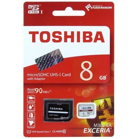 کارت حافظه TOSHIBA مدل M302-EA کلاس UHS 10 سرعت ۹۰MB/S ظرفیت ۸GB به همراه کارت خوان