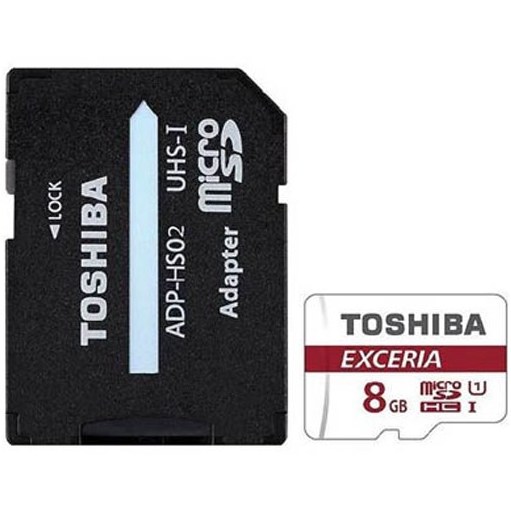 کارت حافظه TOSHIBA مدل M302-EA کلاس UHS 10 سرعت ۹۰MB/S ظرفیت ۸GB به همراه کارت خوان