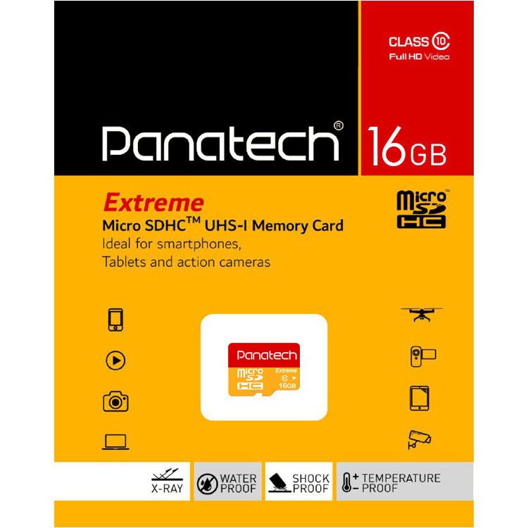 کارت حافظه panatech کلاس full UHS-I 10 ظرفیت ۱۶GB