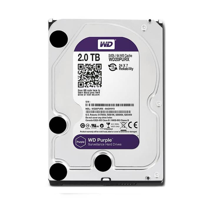 هارد دیسک اینترنال وسترن دیجیتال WD PURPLE WD20PURX