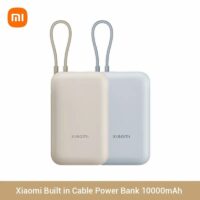 پاوربانک شیائومی مدل integrated cable ظرفیت ۱۰۰۰۰ میلی آمپر ساعت