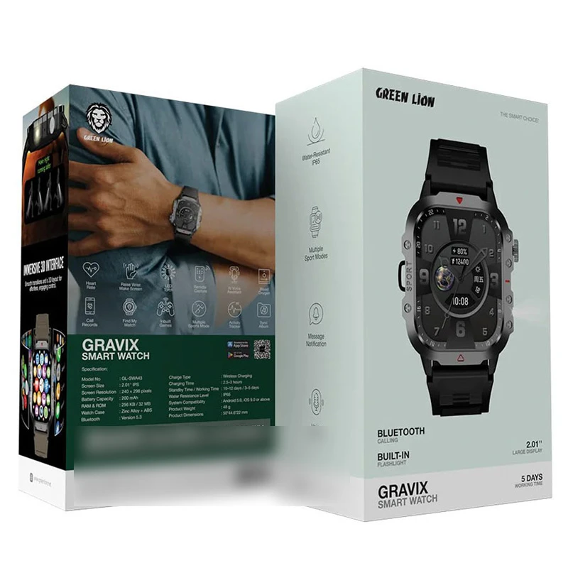 ساعت هوشمند GREEN LION مدل GRAVIX