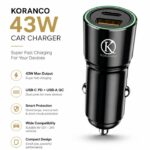 شارژر فندکی خودرو مارک KORANCO 43W