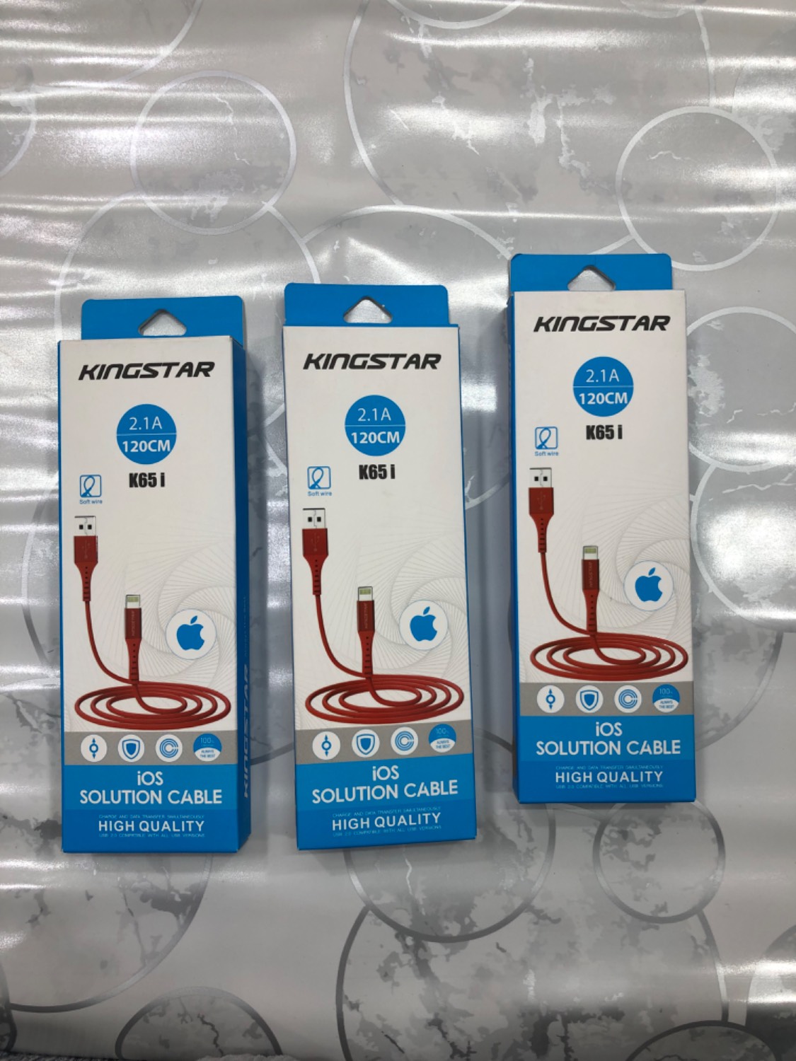 کابل شارژز آیفون مدل KINGSTAR K65i USB LIGHTNING