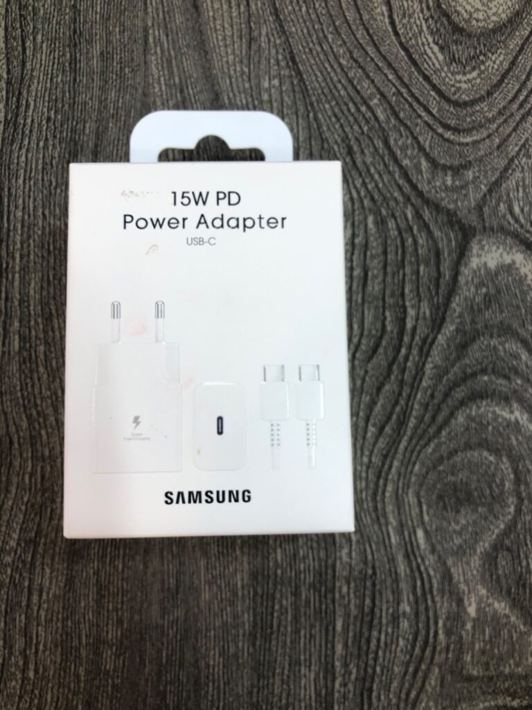 کابل و آداپتور دو پین سامسونگ مدل EP-T1510NBEGEU سفید ۱۵w PD POWER ADAPTER USB-C
