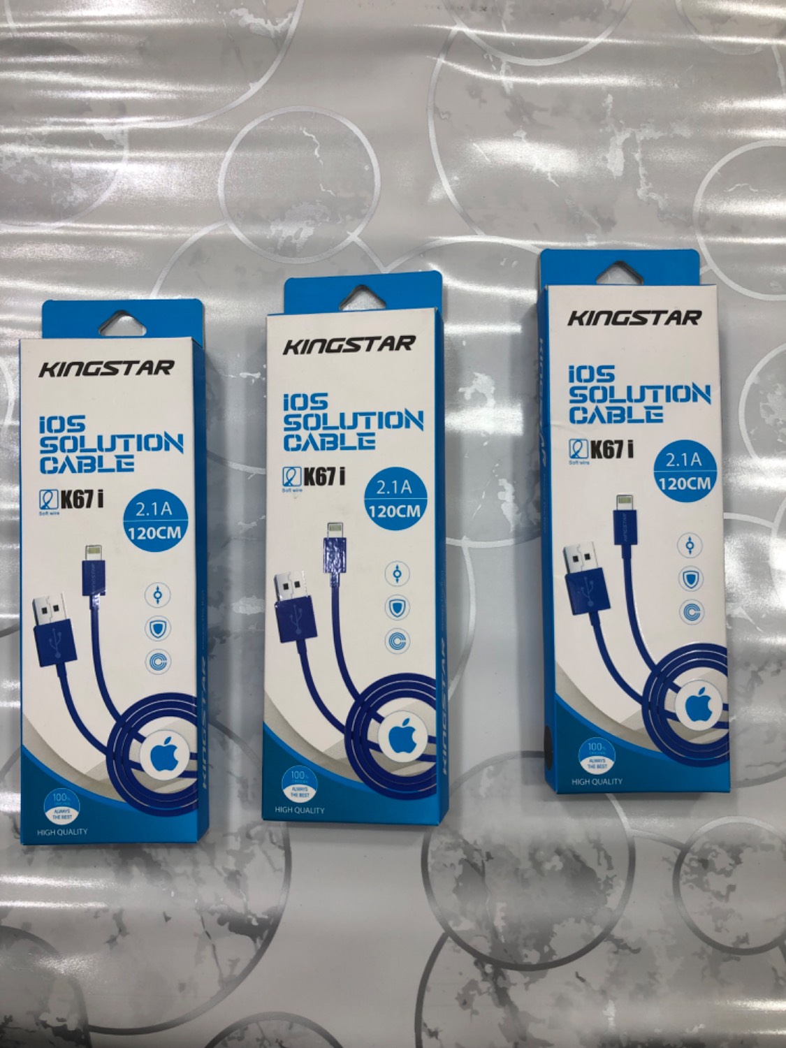 کابل شارژز آیفون مدل KINGSTAR K67i USB LIGHTNING