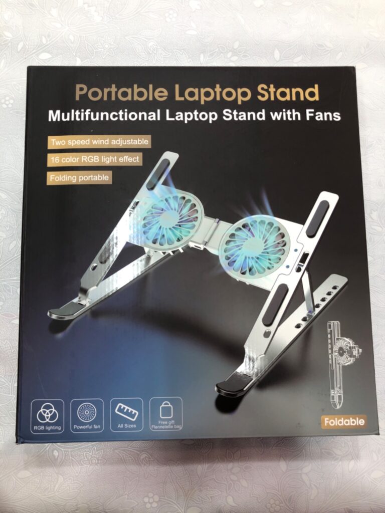 پایه نگهدارنده لب تاب و تبلت همراه با فن خنک کننده مدل Foldable