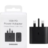 آداپتور سه پین سامسونگ مدل EP-T1510NWEGEU مشکی ۱۵w PD POWER ADAPTER USB-C