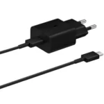 آداپتور با کابل دو پین سامسونگ مدل EP-T1510NWEGEU مشکی 15w PD POWER ADAPTER USB-C
