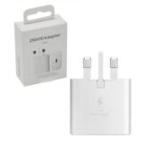آداپتور شارژر سه پین سامسونگ ۲۵ وات سفید مدل ۲۵w PD ADAPTER USB-C EP-TA800NWEGAE
