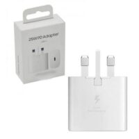 آداپتور شارژر سه پین سامسونگ ۲۵ وات سفید مدل ۲۵w PD ADAPTER USB-C EP-TA800NWEGAE