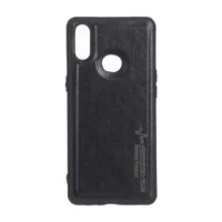قاب طرح چرم AMG محافظ لنزدار Samsung Galaxy A10s – مشکی