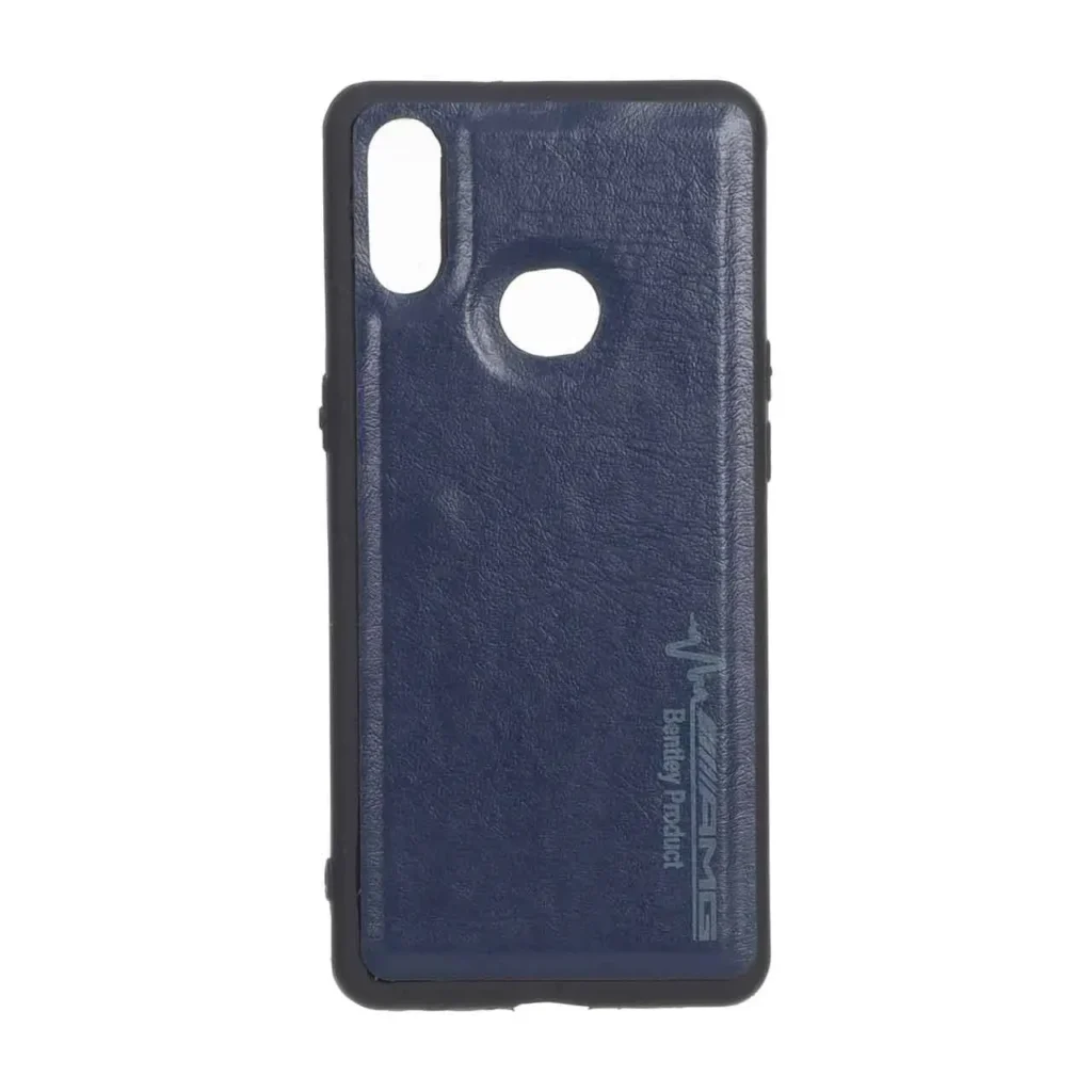 قاب طرح چرم AMG محافظ لنزدار Samsung Galaxy A10s سرمه ای