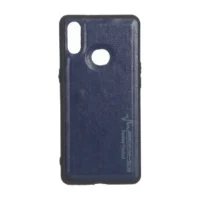قاب طرح چرم AMG محافظ لنزدار Samsung Galaxy A10s سرمه ای